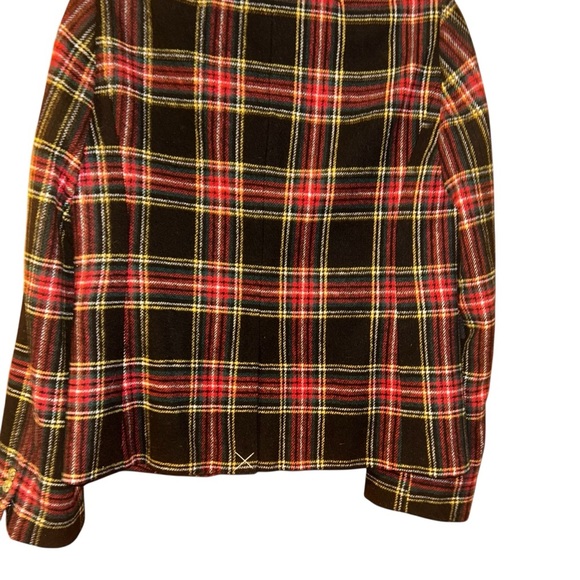 J crew Stewart tartan wool-blend plaid holiday schoolboy blazer size 8 j.crew - Picture 4 of 8